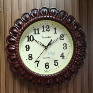 wallclocks/colourfull brownie/flowerpattern